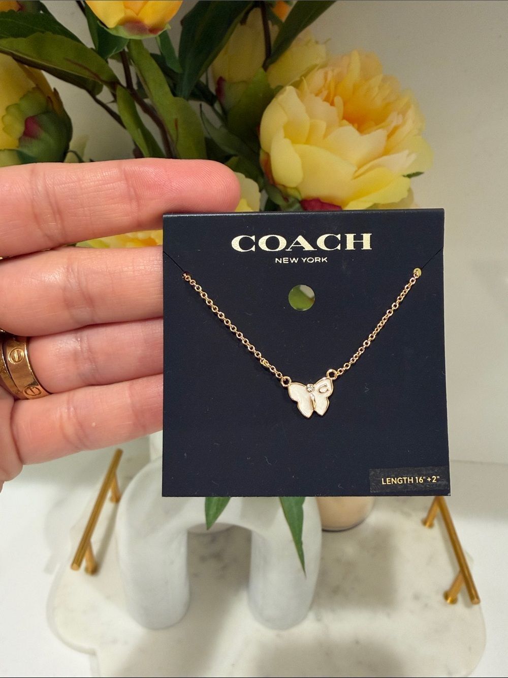 Coach Butterfly Pendant Necklace - Picture 6 of 9